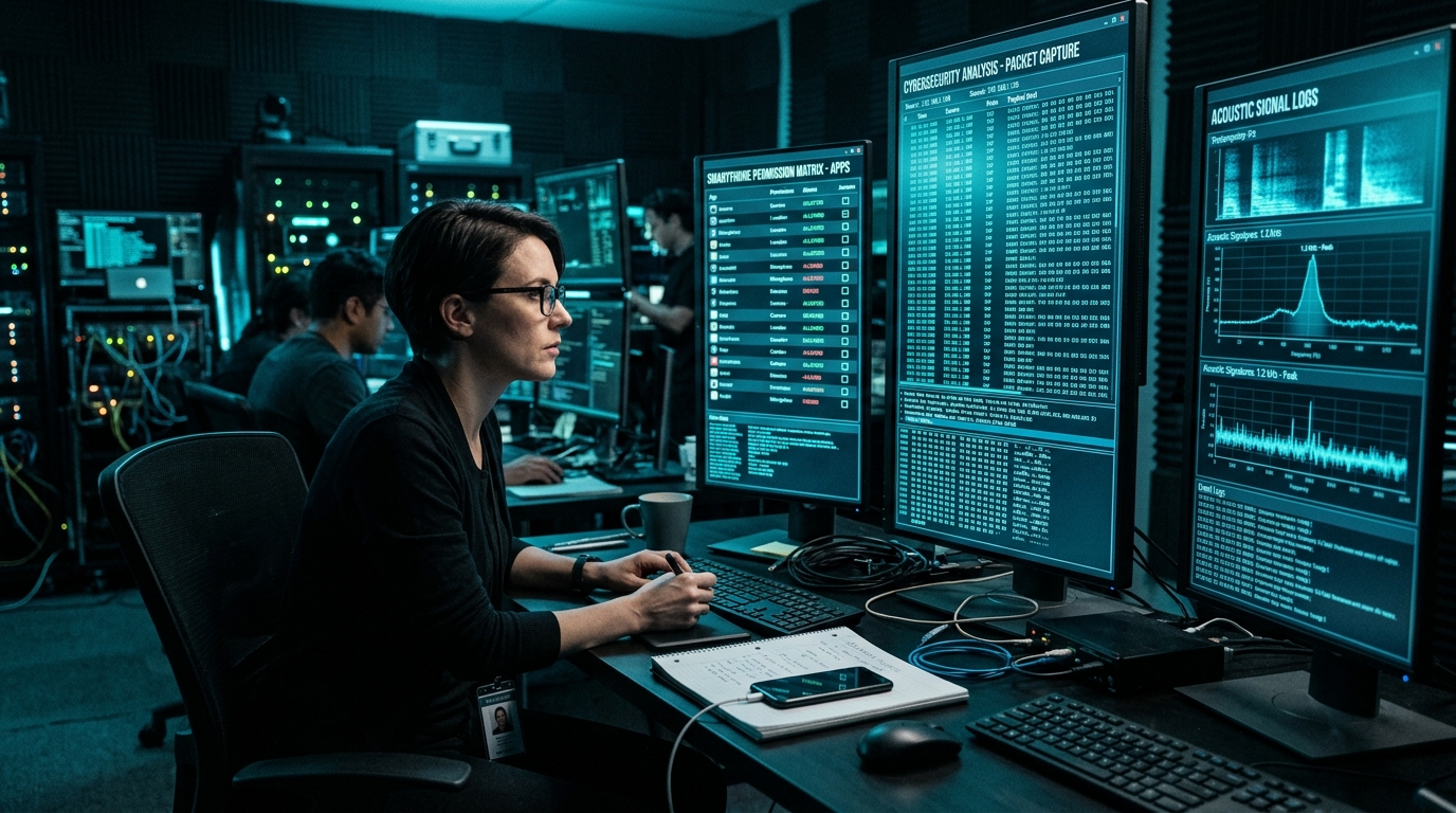 Siber güvenlik laboratuvarında akıllı telefon veri paketleri ve izin matrislerinin incelenmesi