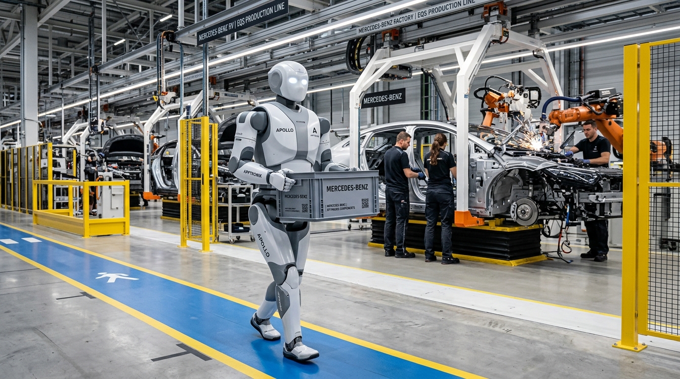BMW Spartanburg otomobil montaj hattında çalışan Figure 02 insansı robotu ve sac metal montaj istasyonu