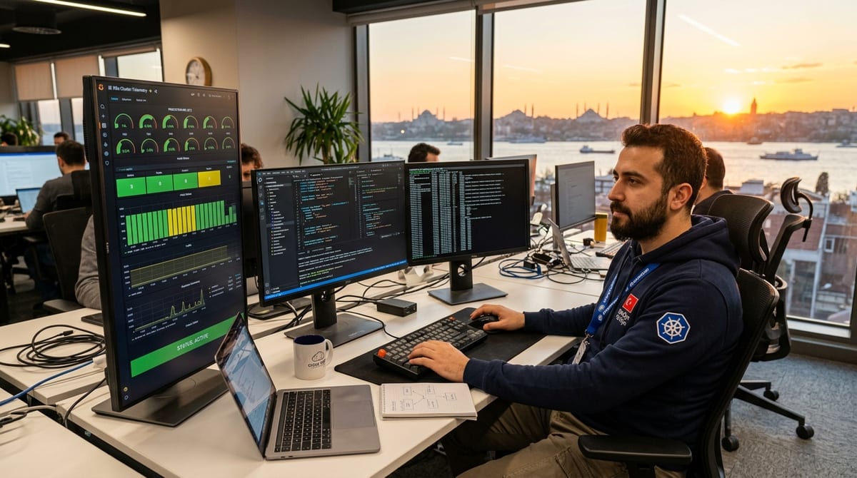 Türkiye'de bulut sunucu altyapılarını ve Kubernetes kümelerini izleyen DevOps ve Bulut Mühendisi